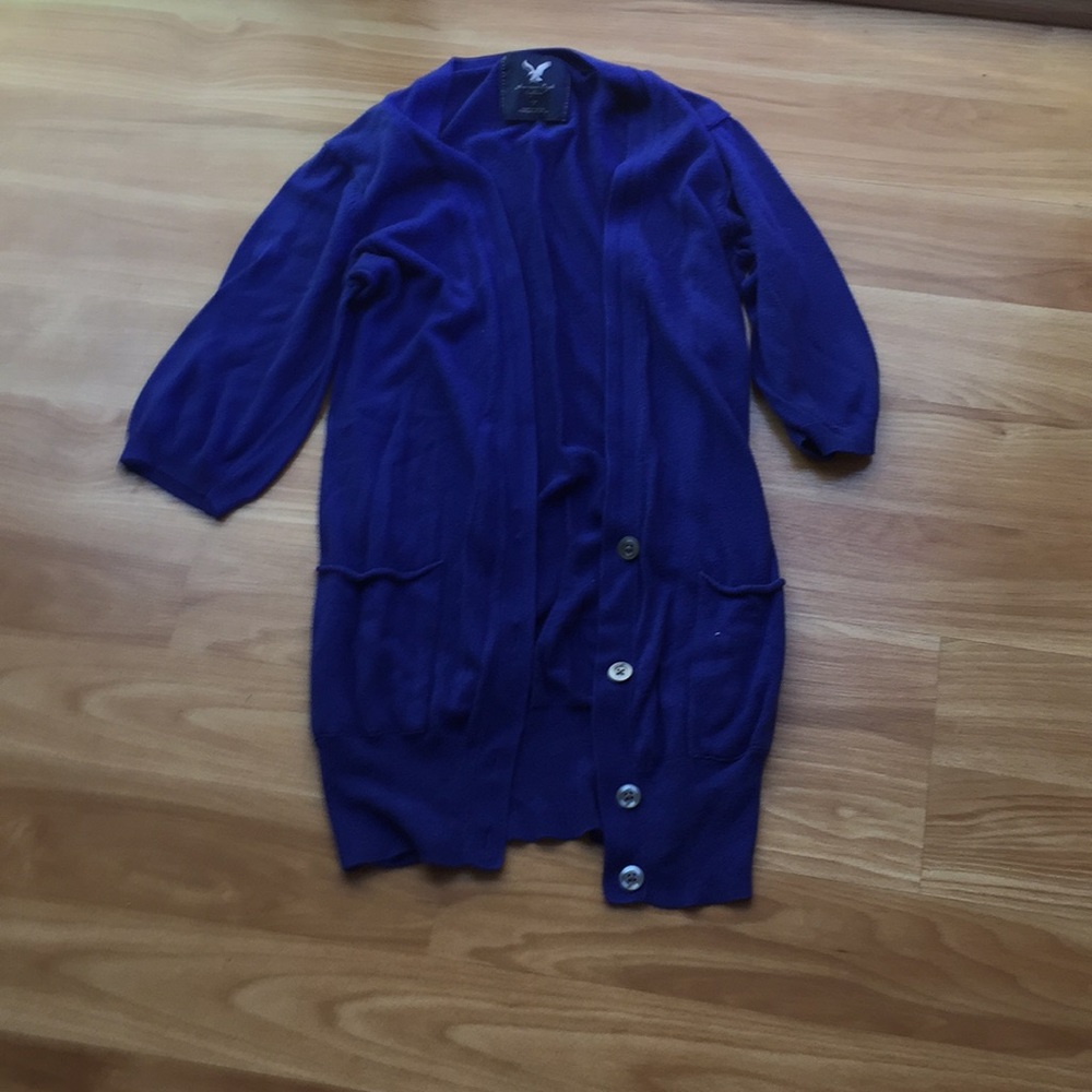 American Eagle Outfitters blue cardigan
